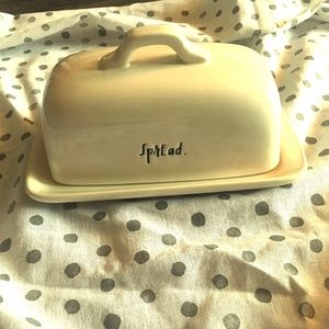 AUTHENTIC RAE DUNN Butter Dish "SPREAD"!